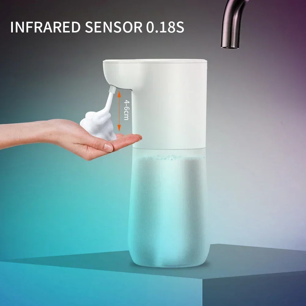 600ml Touchless Automatic Soap Dispenser 1200mah Frosted Intelligent Foam Machine Infrared Sensor For Hand Washing