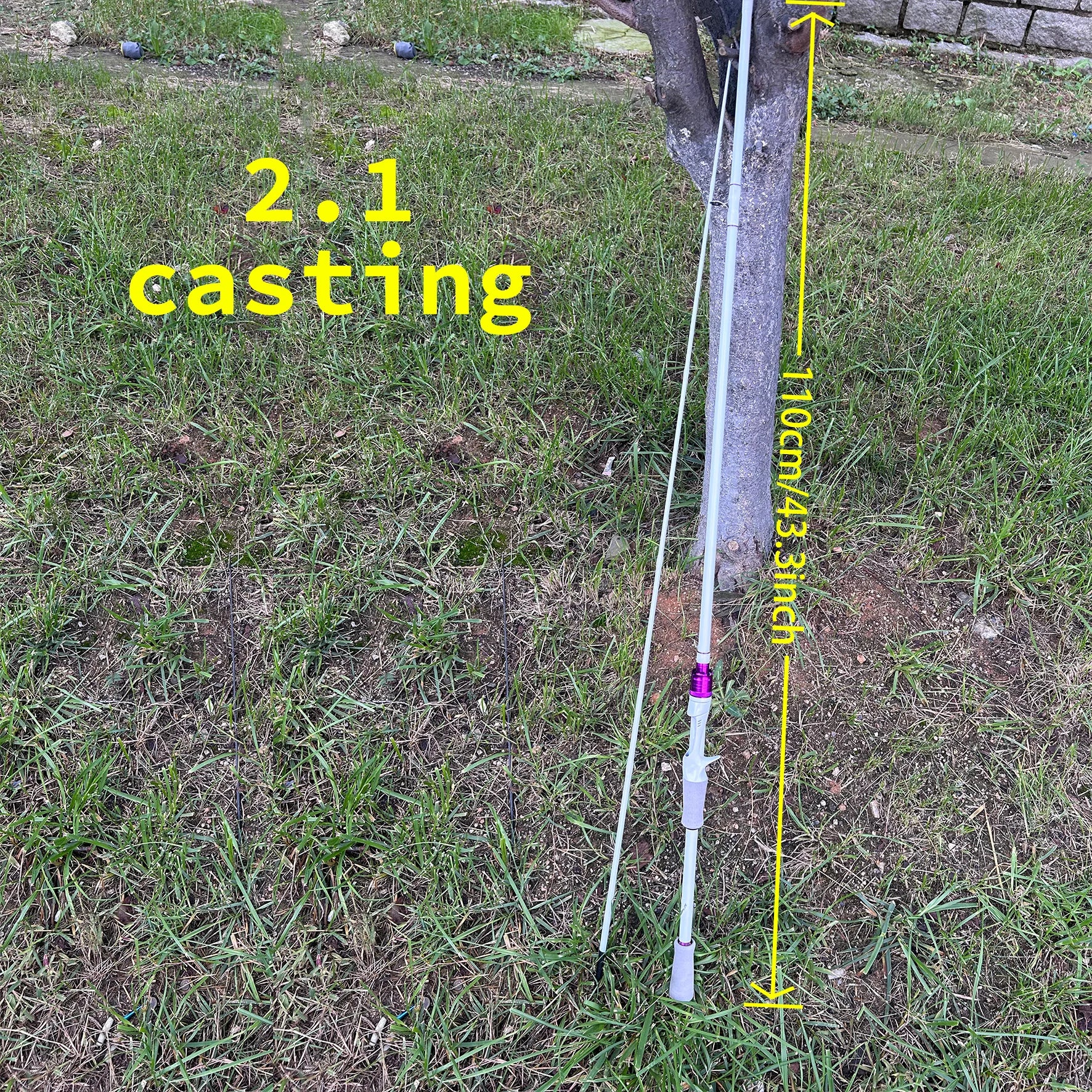 White Fishing Rod 1.8m 2.1m 2-Section Design, Fiberglass Composite Rod Body, Strong and Durable, M-Tune, Suitable for Both Men and Women, Affordable Price, Suitable for Both Saltwater and Freshwater, Choice between Gun Handle