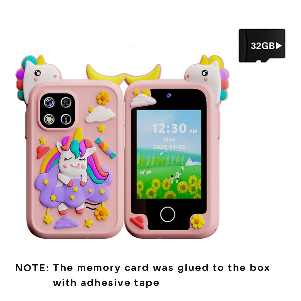 Children Kids Toy Phone Musical Unicorn Dinosaur Baby Mobile Selfie Camera MP3 Player Educational Toys Christmas Birthday Gifts