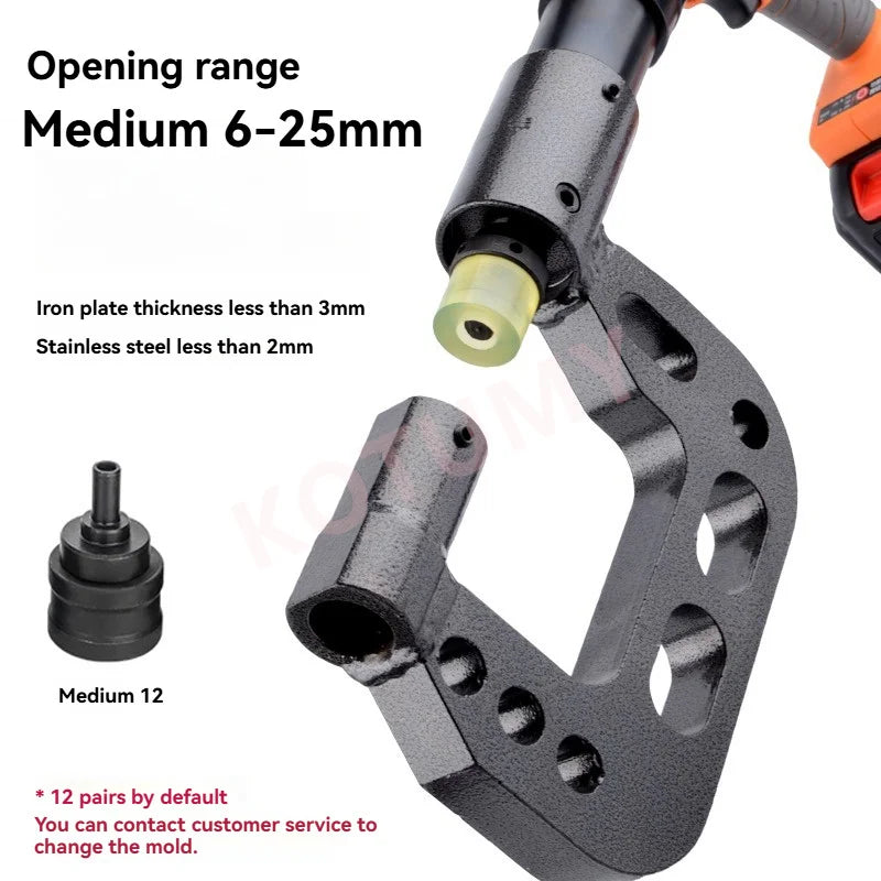 Bridge Hydraulic Hole Puncher Lithium Battery Rechargeable Hole Puncher Cable Tray Hole Free Portable Hole Puncher