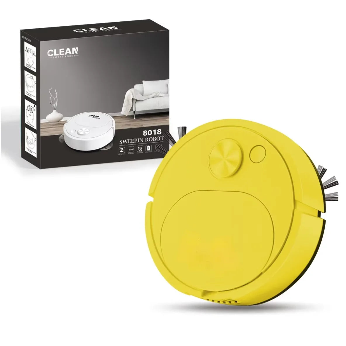 New Automatic Robot Vacuum Cleaner Smart Sweeping Dry Wet Cleaning Machine Charging Intelligent Vacuum Cleaner for Home