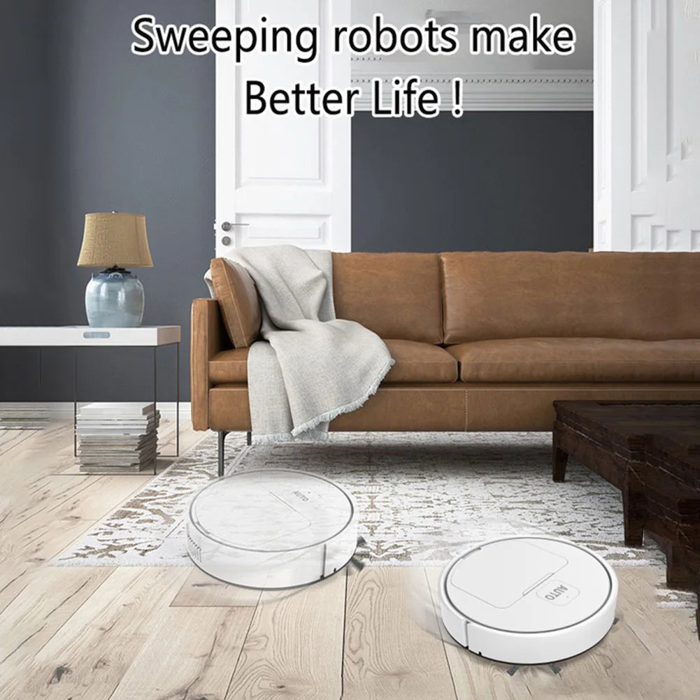 Sweeper Robot 75 Min Runtime Robotic Vacuum and Mop Combo USB Rechargeable 1000Pa Suction for Home Floor Washing Carpet Pet Hair