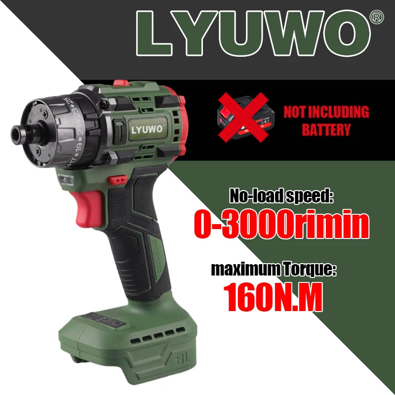LYUWO Brushless Cordless Electric Screwdriver Kit with Fast-Charging Battery,LED Work Light&Ergonomic Grip(Drill/Driver 2-in-1)