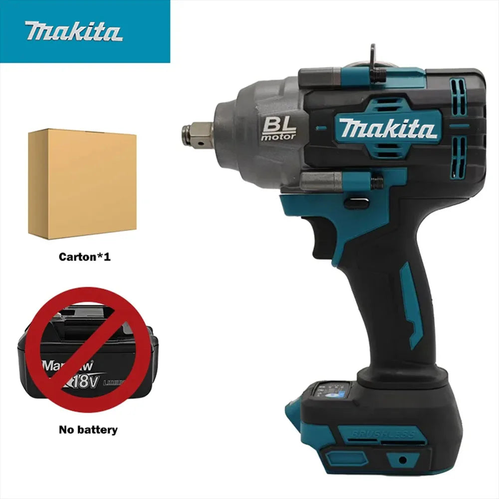 Makita Brushless 2000Nm High Torque Air Cannon Car Tire Repair Removal Wrench 18V Power Tool Applicable Makita Battery Home DIY