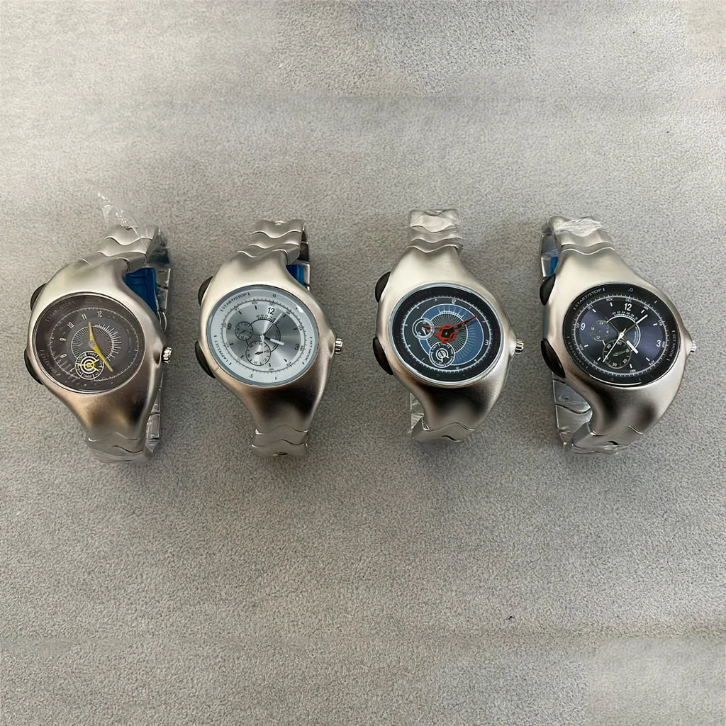 Fashionable Creative Vintage Alien y2k Original Quartz Watch Twisted Design Watches For Man Reloj часы мужские наручные