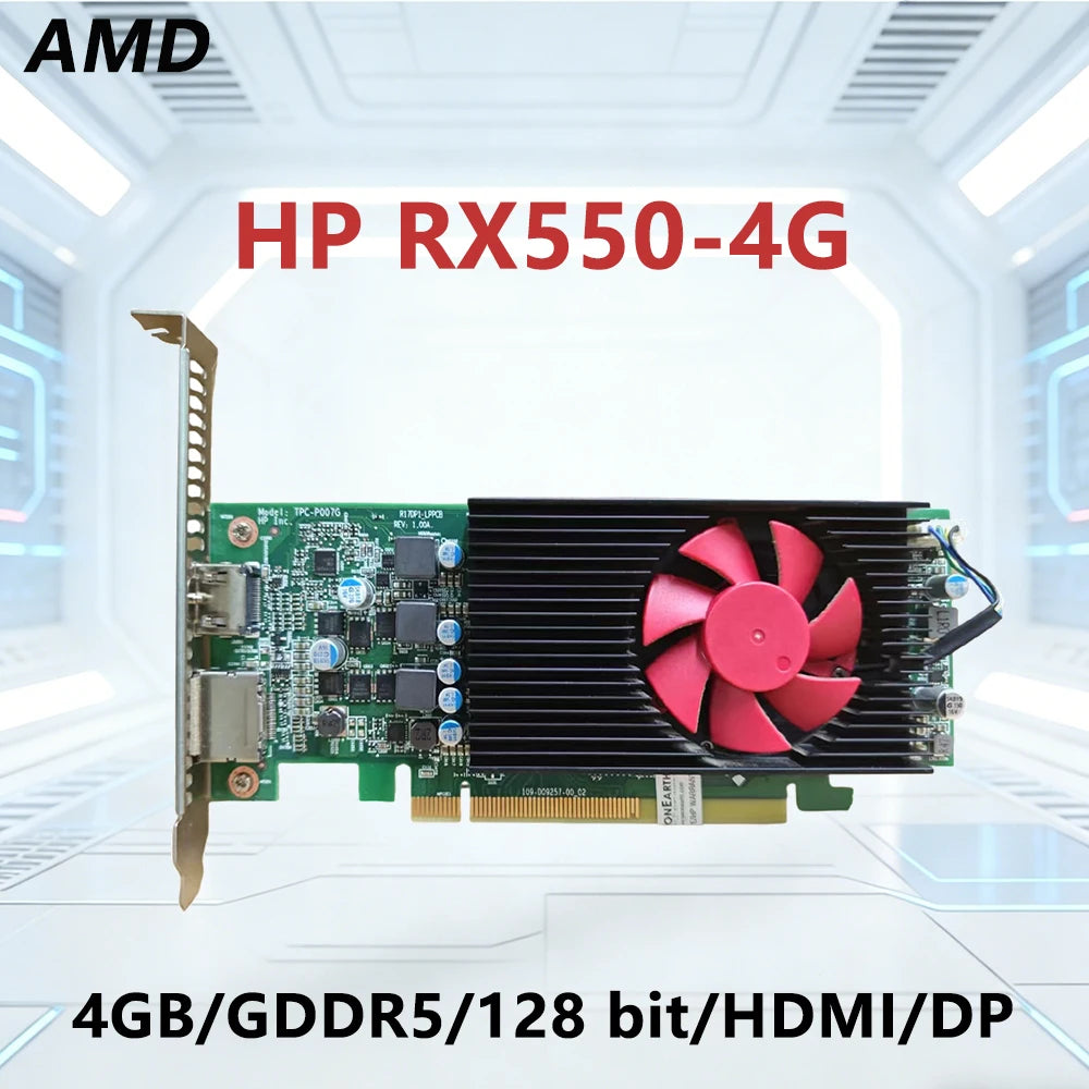 AMD Radeon RX 580 4GB 550 GPU DUAL RX580 O4G & RX550 4GB GDDR5 128bit Graphics Card 256bit PCI-E3.0 HDMI DVIFor Desktop computer