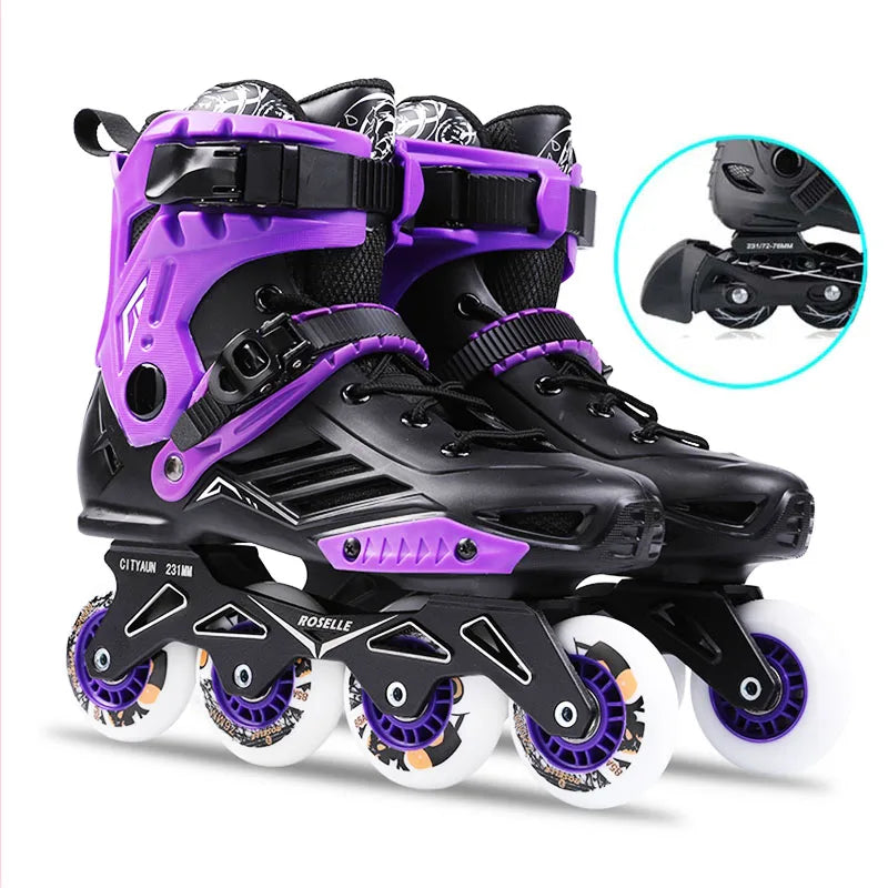 Original Roselle Size 35 to 46 Inline Roller Skates Professional Adult Kids Roller Skating Shoes Slalom Sliding FSK Patines