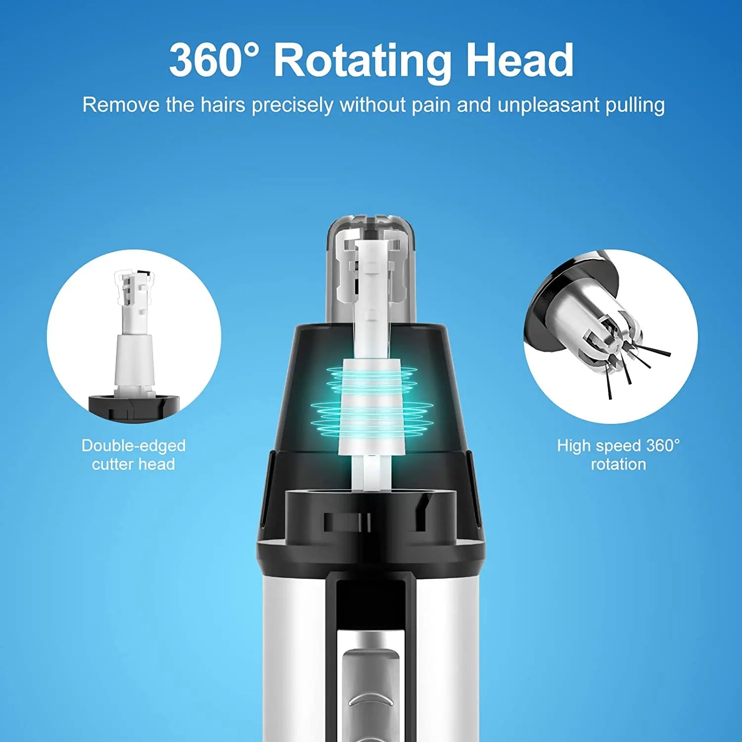 Kemei All in one Ear Nose Hair Trimmer For Men Grooming Kit Electric Eyebrow Beard Trimer Face Nose Ears Trimer Rechargeable