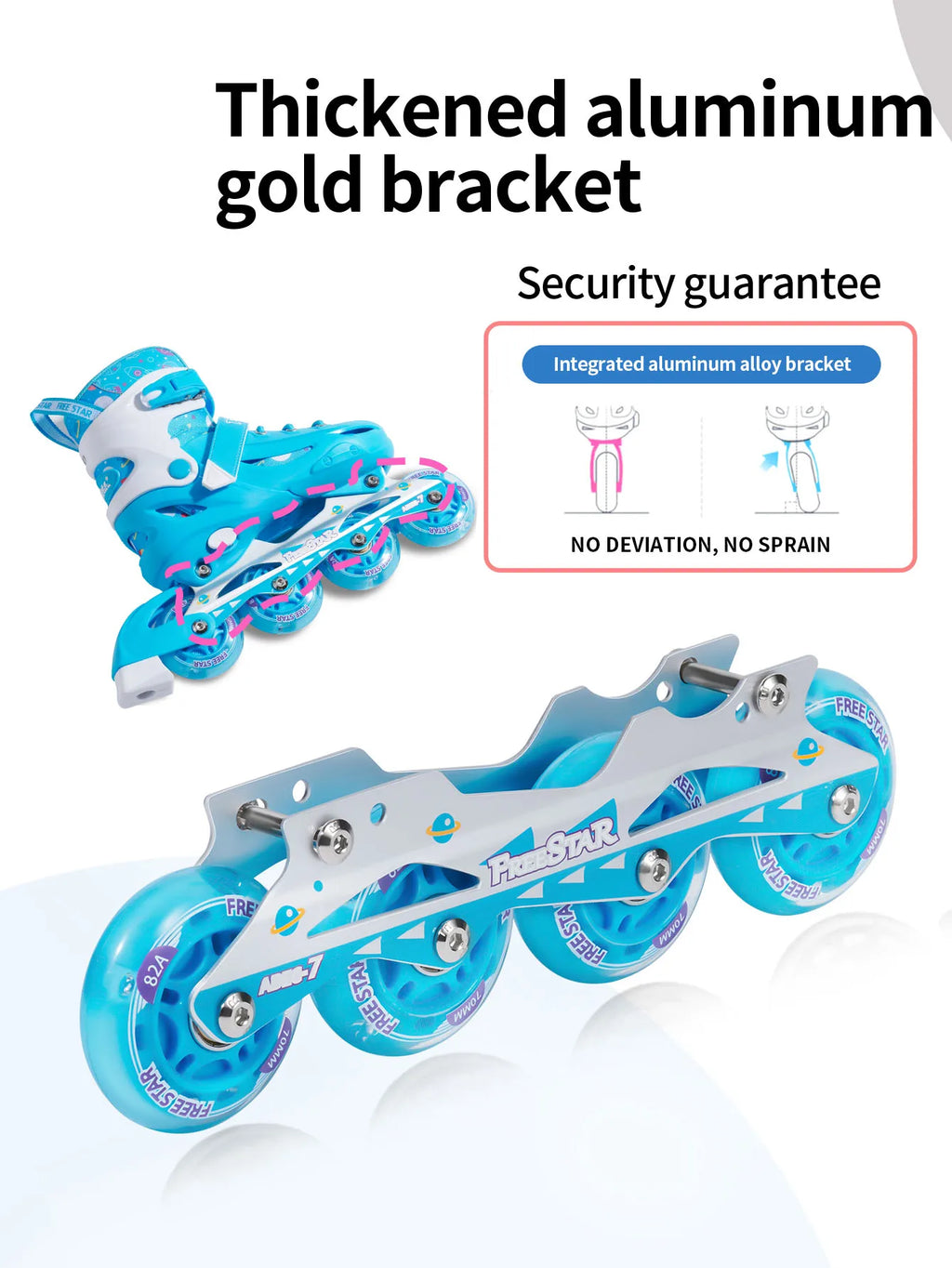 Easy Star Sports Wind 1 set high-end hard shell full surround PU wheel full flash roller skates adjustable size professional tra