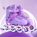 Kids Inline Roller Skate Shoes For Women Men Adult Flashing Quad Sneakers For Boys Girls Outdoor Skating Skates Gifts Full Set