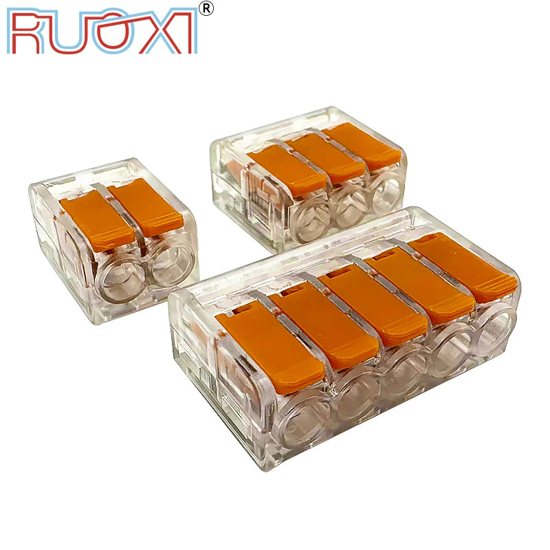 Terminal 6mm2 orange transparent Mini Quick connector replacement tape universal compact home wiring terminal