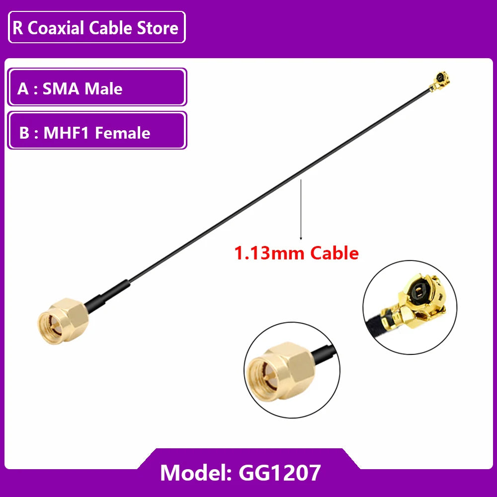1PC RG1.13mm 0.81mm Pigtail Extension RF Cable SMA Female to MHF U.FL  Female RP SMA Male for WIFI Antenna