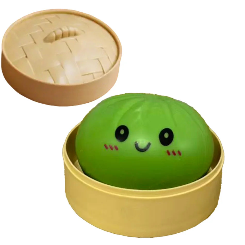 Dumpling Pressure Dumpling Squishies Cute Colorful Bun Toy Slow Rising Stress Relief Fidget Toy for Kids Adults Anti-Anxiety