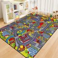 100x160cm Non-slip Baby Play Mat Crawling Mat Cartoon Runway Carpet Baby Toys Parking Lot Road Game Mats for Playing Car Toys