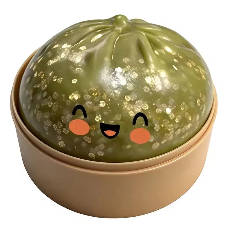 Dumpling shaped pressure reducing simulation ball, with a soft and slow bouncing touch, suitable for decompression, office and h