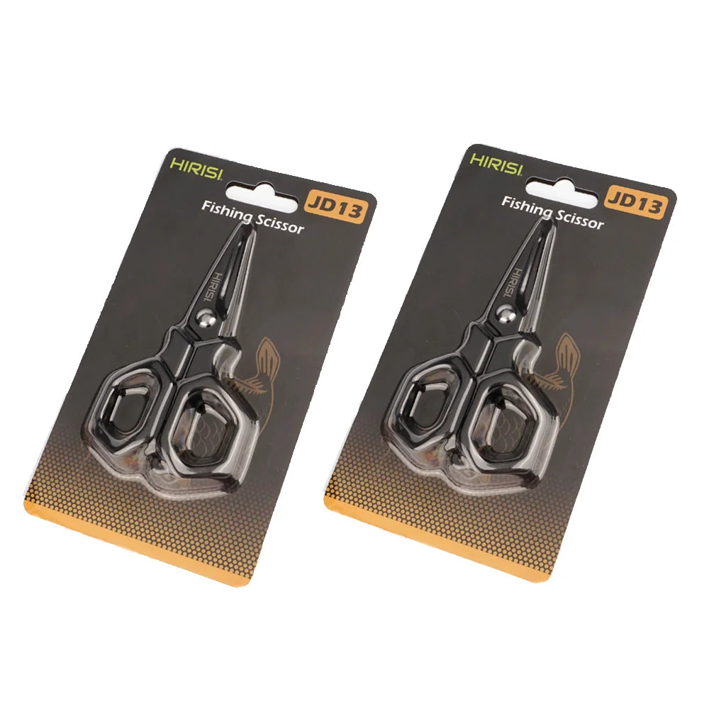 Hirisi Carp Fishing Scissors Stainless Steel Rust-Proof Scissor Fishing Line Cutter for Braid/PE Line Fishing Pliers Tools JD13