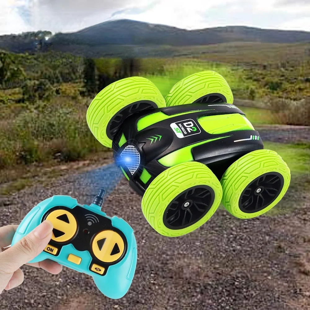 2.4G 4wd Mini Rc Stunt Car High Speed Drift Buggy Double-sided Remote Control Cars 360° Flip Kids Robot Boy Toy