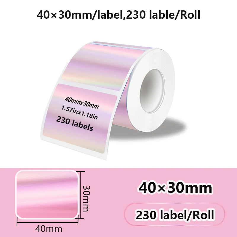 50x50mm Laser Sticker Self-Adhesive Thermal Adhesive Label Roll Compatible for Phomemo M110 M220 M200 E210 P50 DETONG P1 WP9520