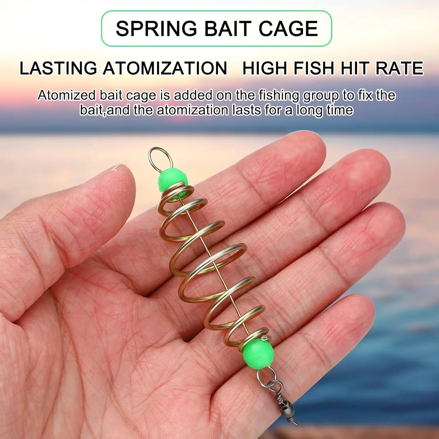5Pcs Fishing Bait Trap Cage, Spring Feeder Basket Holder, Lure Bait Cage Fishing Accessories, Carp Fishing Tackle for Easy Bait