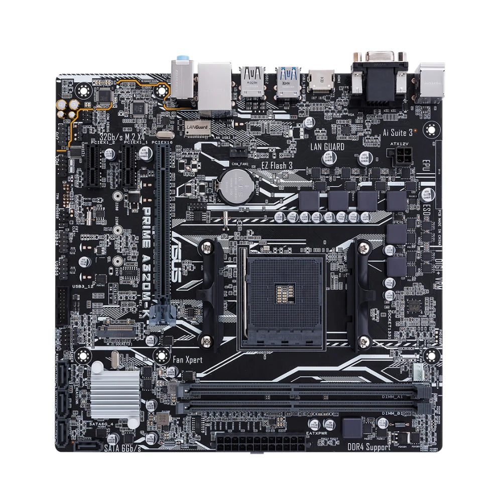 ASUS PRIME A320M-K Motherboard AMD AM4 Support R5 5600 3500X R7 5700X 1800X R3 3200G R9 5950X CPU 4xDDR4 128GB HDMI DVI mATX