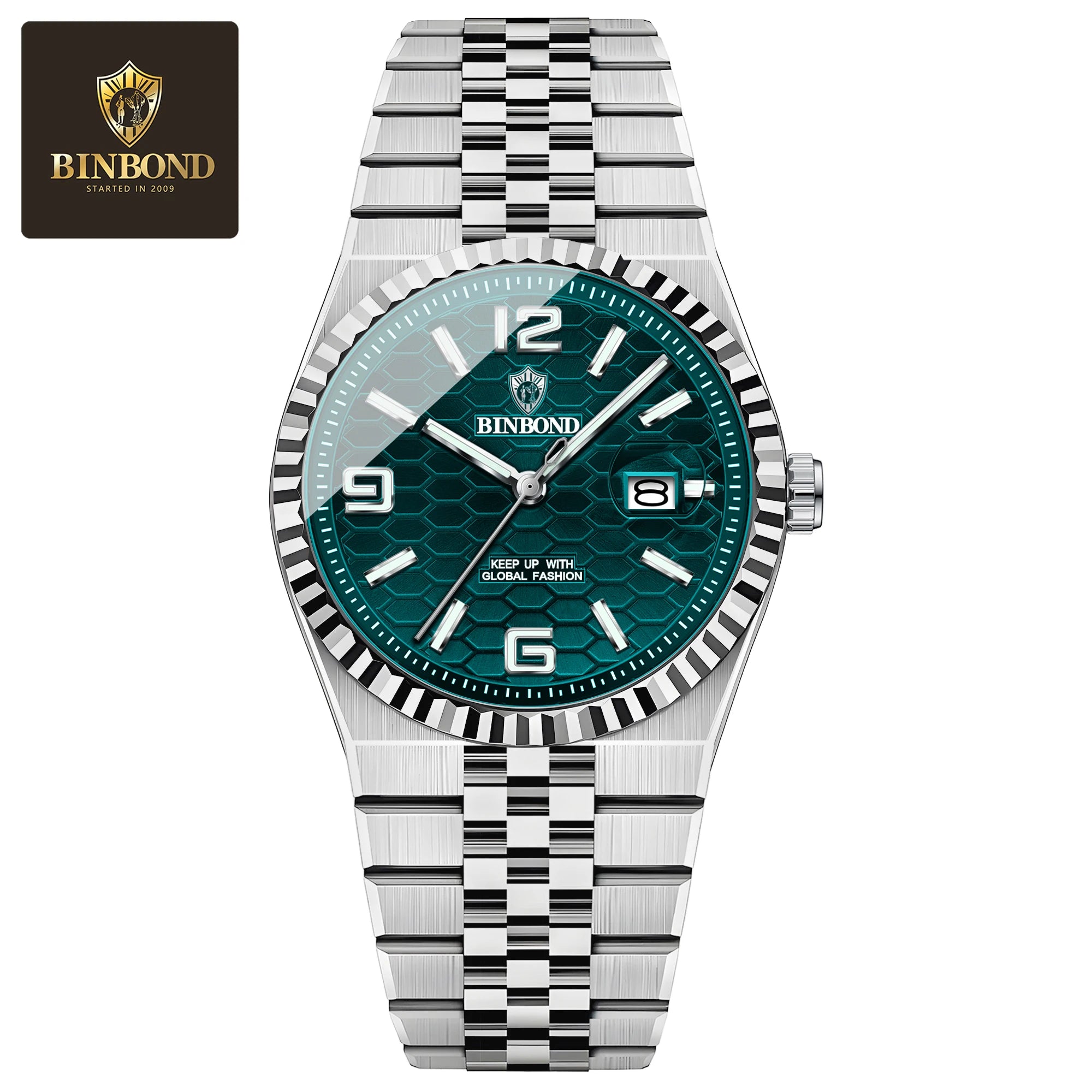 BINBOND Top Brand New 8181 Business Men's Quartz Watch Waterproof Night Light Calendar Fashion Men's Quartz Watch 2025