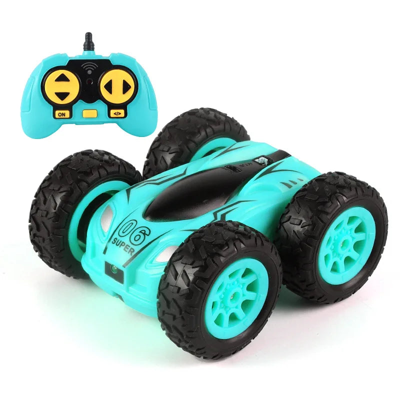 2.4G 4wd Mini Rc Stunt Car High Speed Drift Buggy Double-sided Remote Control Cars 360° Flip Kids Robot Boy Toy