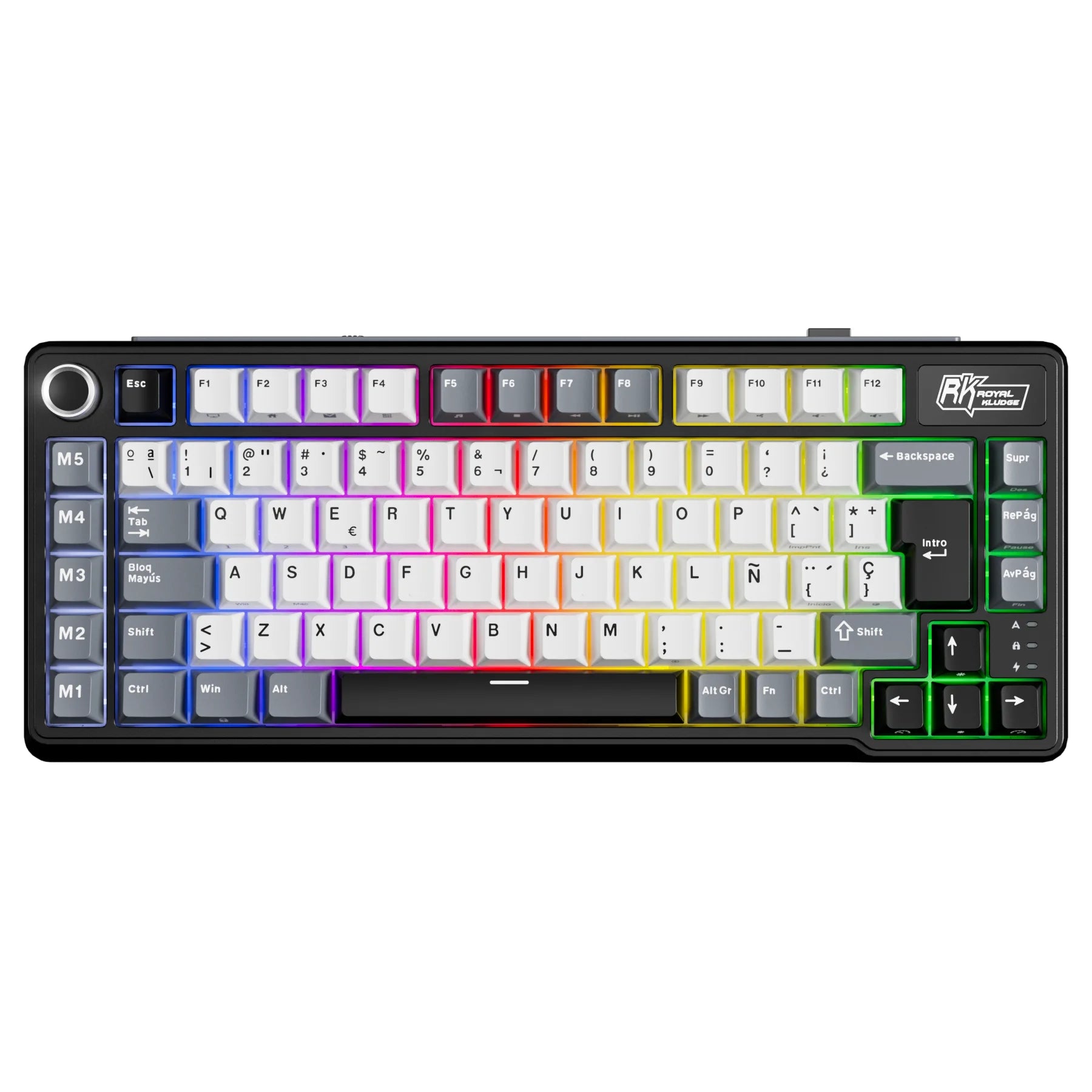 RK ROYAL KLUDGE L75 Wireless Gaming Keyboard Customize Shortcut Keys PBT Keycap Gasket Structure Tri-mode Mechanical Keyboard