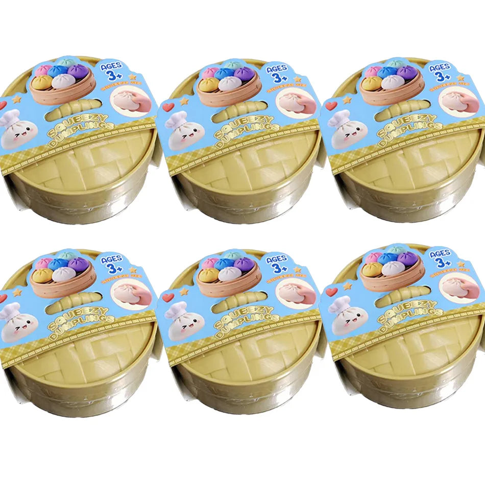 Dumpling Pressure Dumpling Squishies Cute Colorful Bun Toy Slow Rising Stress Relief Fidget Toy for Kids Adults Anti-Anxiety