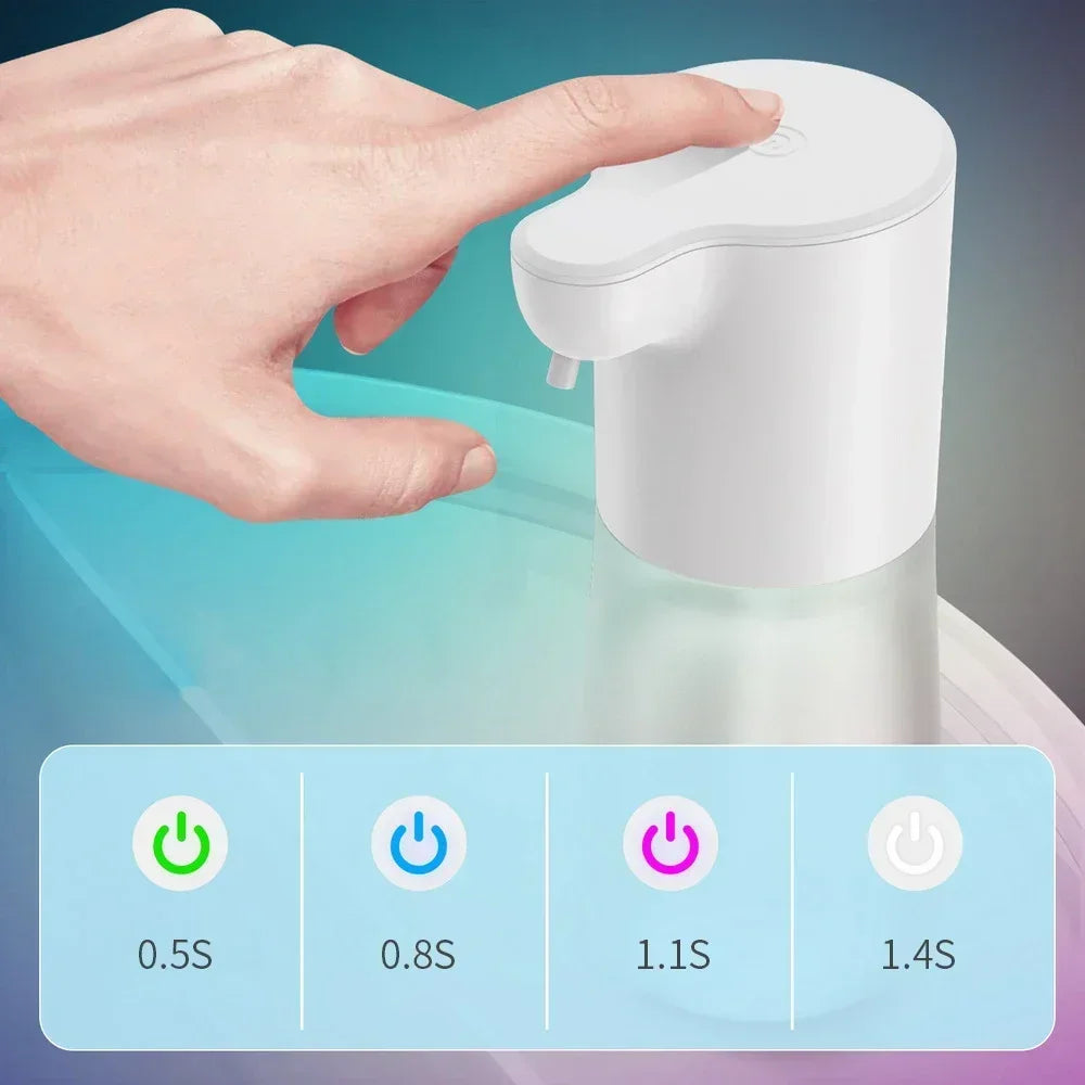 600ml Touchless Automatic Soap Dispenser 1200mah Frosted Intelligent Foam Machine Infrared Sensor For Hand Washing