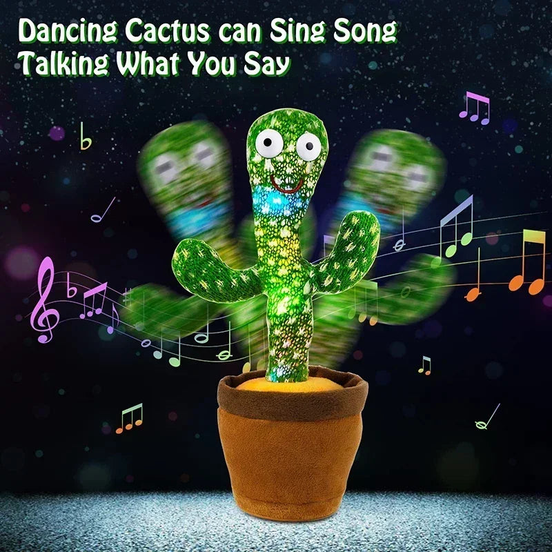 1pc Dancing Cactus Toy,Repeat Talking ,Song Speaker Wriggle Dancing Sing Talk, Plushie Stuffed ,Interaction and Decoration