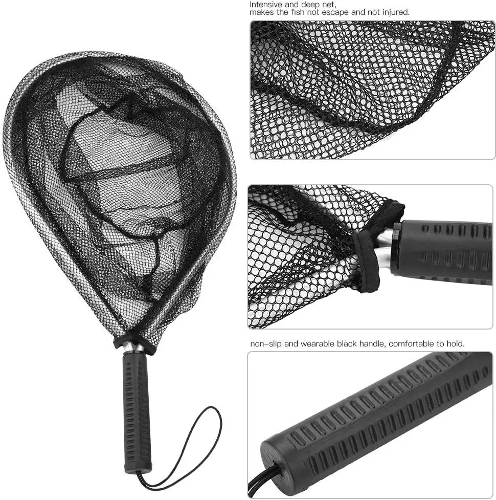 Fishing Landing Net Fishing Net Fish Catching or Releasing Net for Fly Fishing Kayak Boating Trout Fishing Tools