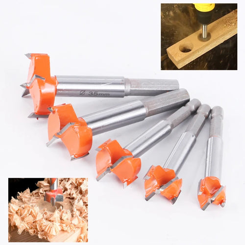 15-60mm Carbide Tipped Forstner Bit Set Boring Hole Saw Cutter Woodworking Drill Bits Set for Wood Plastic Plywood Tools