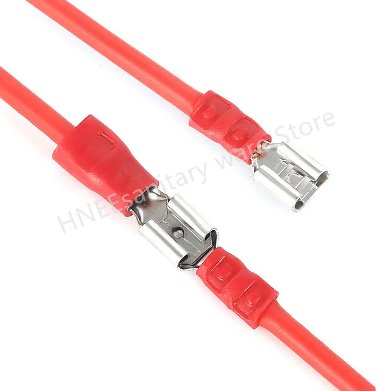 100/50pcs Male/Female Spade Terminals 2.8mm 4.8mm 6.3mm Insulated Spade Wire Connector Cold Press Electrical Wiring Cable Plug