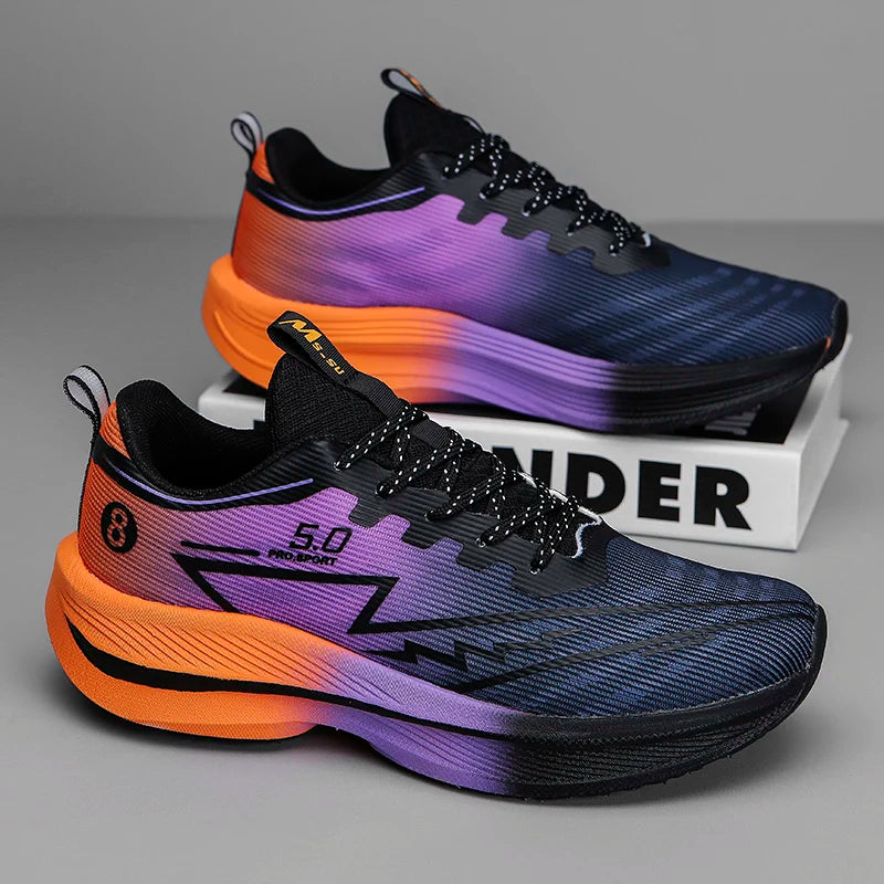 Men Casual Sports Running Shoes Carbon Board Marathon Training Breathable Women's Jogging Athletic Nonskid Walking Sneakers