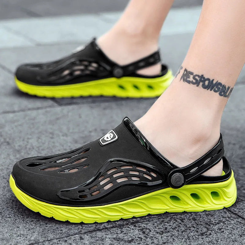 Summer Comfortable Men's Garden Clogs Male Outdoor EVA Injection Clogs Casual Sandal Men Beach Slippers Water Shoes Pool Sandals
