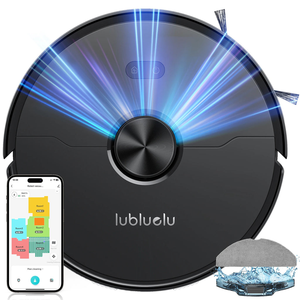 Lubluelu Robot Vacuum Cleaner L15 Ultra Robot Vacuum And Mop Combo 5500Pa 3 In 1 Robot Vacuum Cleaner 5 Maps 24 No-go Zones