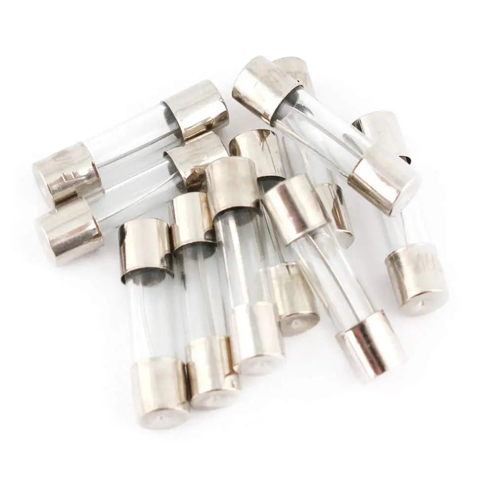 100/72 PCS Fast Blown Glass Fuse Combination Kit 5x20mm 250V 0.1 0.2 0.25 0.5 1 1.5 2 3 4 5 8 10 12 15 20 A In Clear Plastic Box