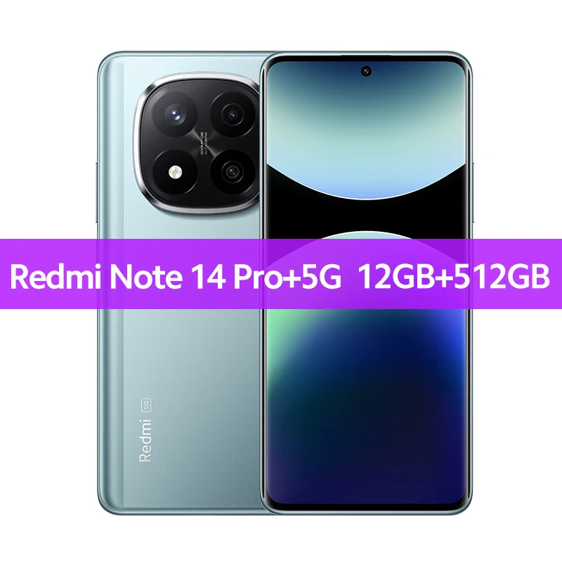 Global version Xiaomi Redmi Note 14 Pro+ 5G Smartphone 200MP AI camera Snapdragon® 7s Gen 3 120W HyperCharge 6.67 AMOLED display