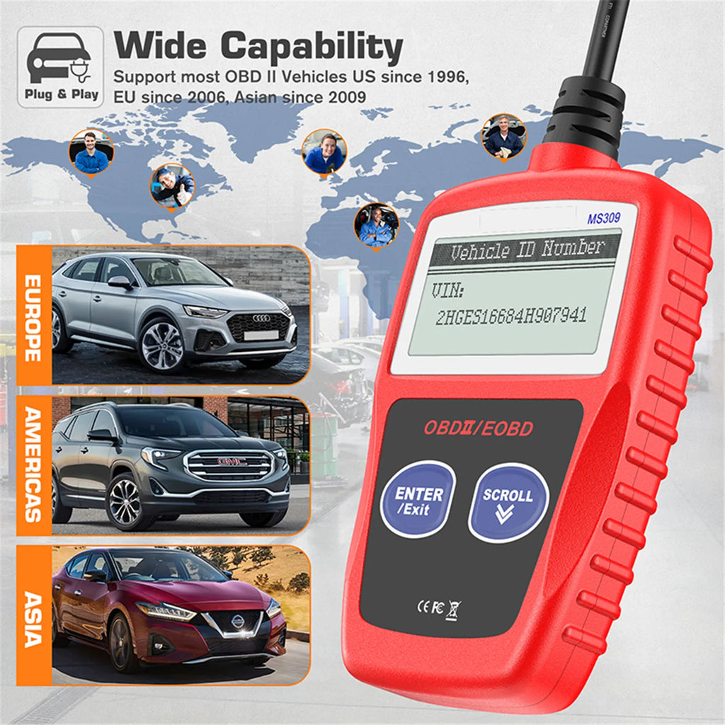 Car Fault Code Reader Automotive OBD OBD2 Scanner Code Reader Car Check Accurate Engine Fault CAN Diagnostic Tool