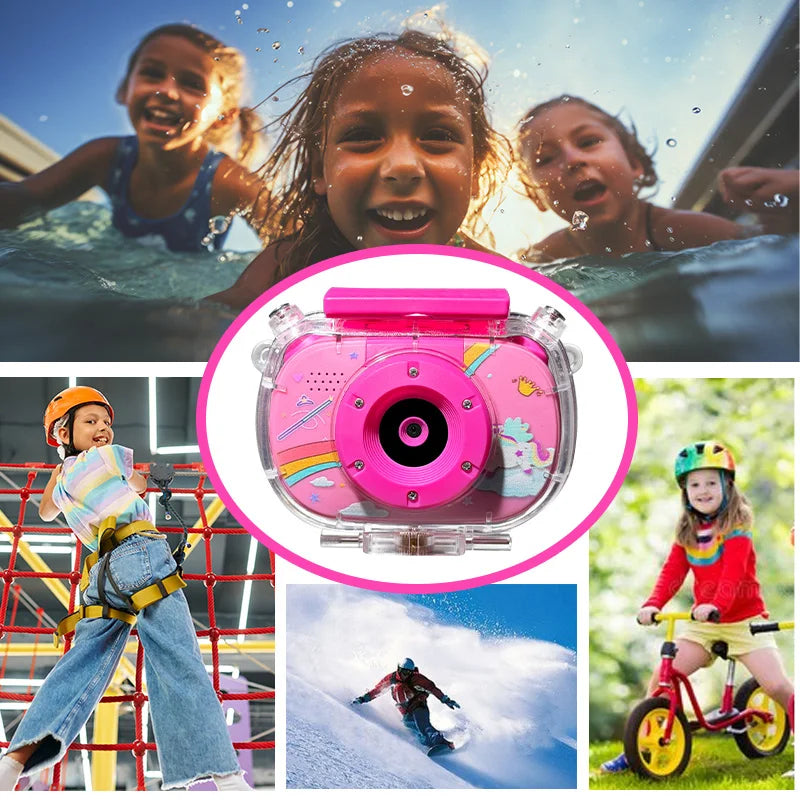 Kids Camera - Waterproof Underwater Camera for Kids,Birthday Gifts for Boys Age 4+,Children Digital Action Camera,Pool Toys