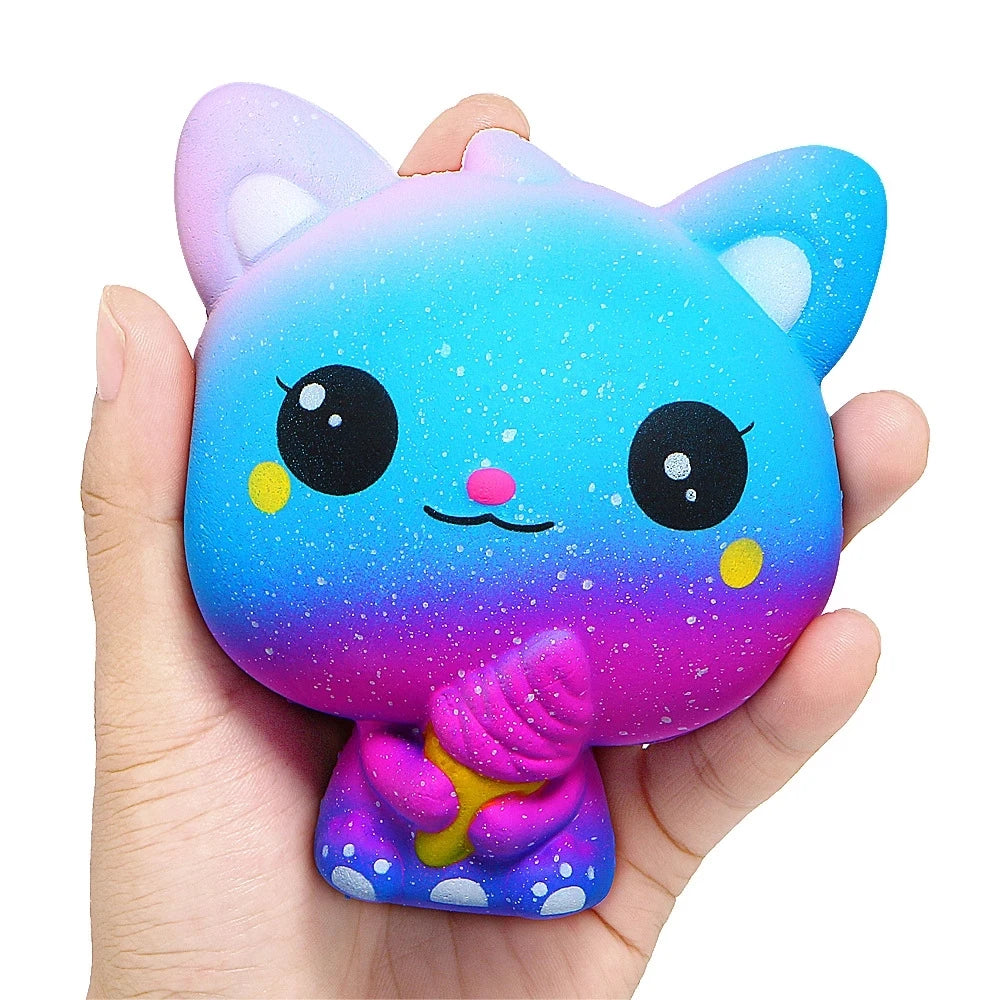 Squishies Fidget Toy Cartoon Ice Cream Popcorn PU Squishy Slow Rising Cream Scented Anti Stress Kawaii Kids Squishies Toys Gift