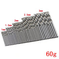 High Speed Steel 50pc Natural Color Small Twist Drill 1-3mm White Straight Shank Drill Bit Electric Drill DIY Woodwork Tool Set