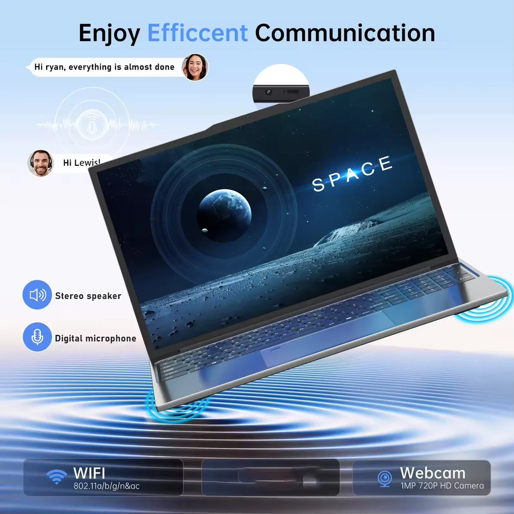 15.6 Ultra Slim Laptop Windows 11  Laptop 16GB RAM 1TB 2TB SSD Intel Core i9-10980hk Mobile Office WiFi Bluetooth Gaming Laptop