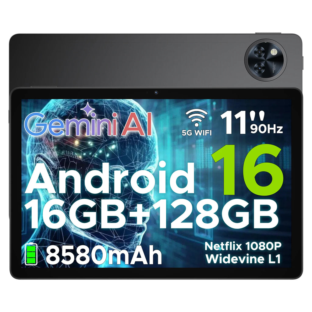 DOOGEE U11 Android 15 Tablet 11 Ultra-clear 90Hz Display 4GB RAM 128GB ROM 8580mAh Battery Dual Speaker Supports Widevine L1