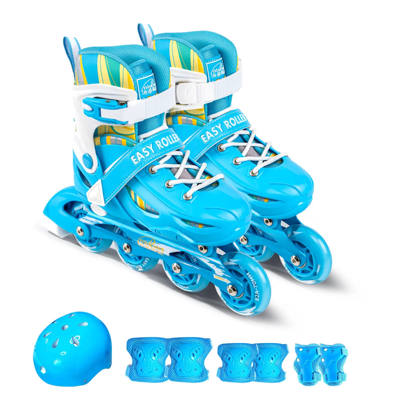 Easy Star Sports Wind 1 set high-end comfort full surround PU in-line dazzling full flash roller skates Beginners safety adjusta