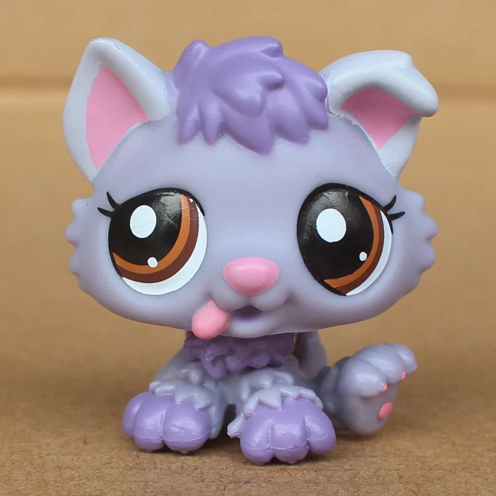 Rare animal pet Bobble head toy puppy dog toy #1013 yellow dog with blue eyes lps