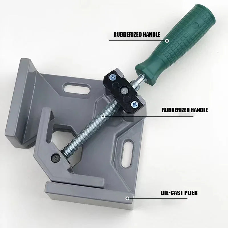 Right Angle Clamp Picture Frame Corner Clamp with Adjustable Aluminum Alloy Swing Jaw Quick Grip Bar Clamps Woodworking Tool