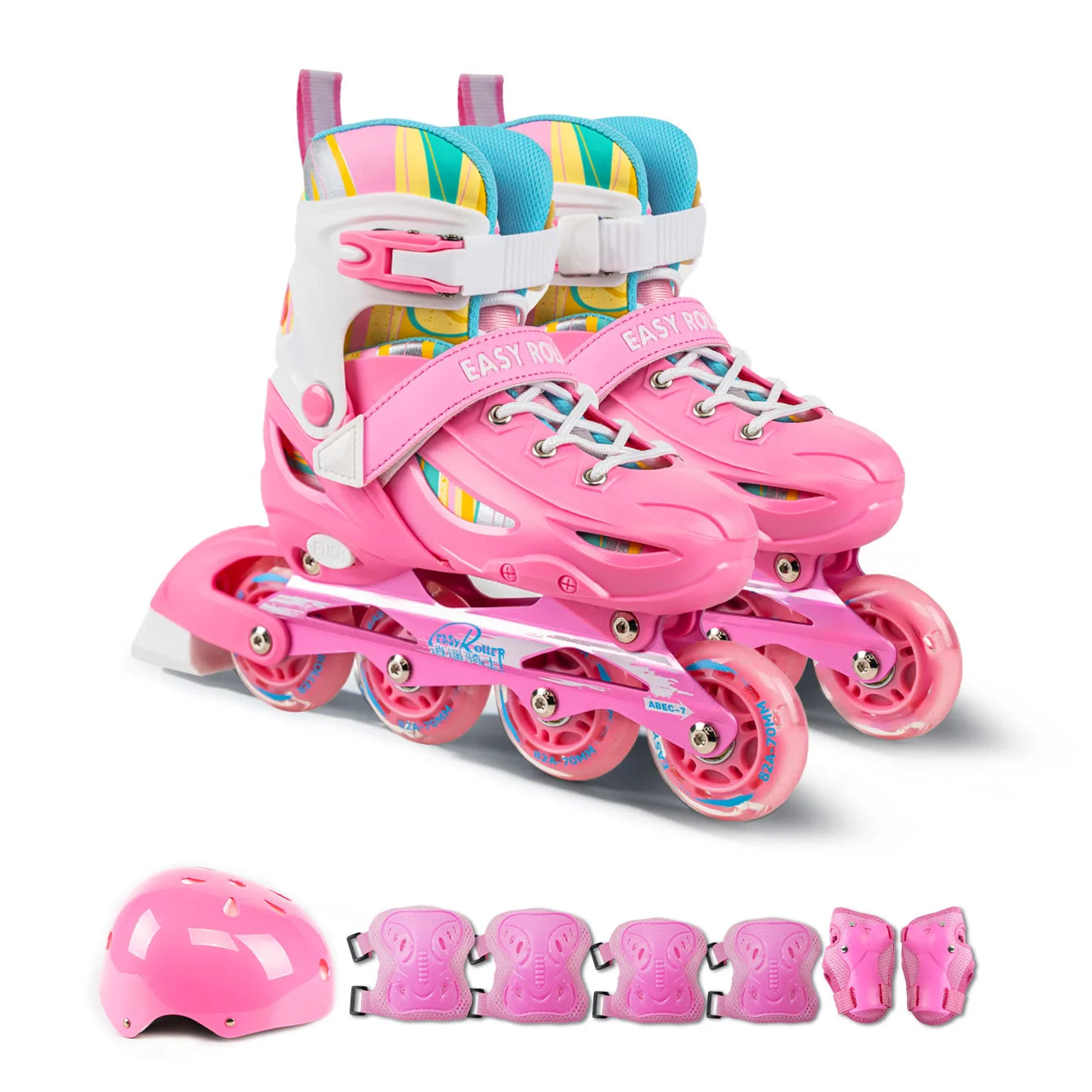 Easy Star Sports Wind 1 set high-end comfort full surround PU in-line dazzling full flash roller skates Beginners safety adjusta