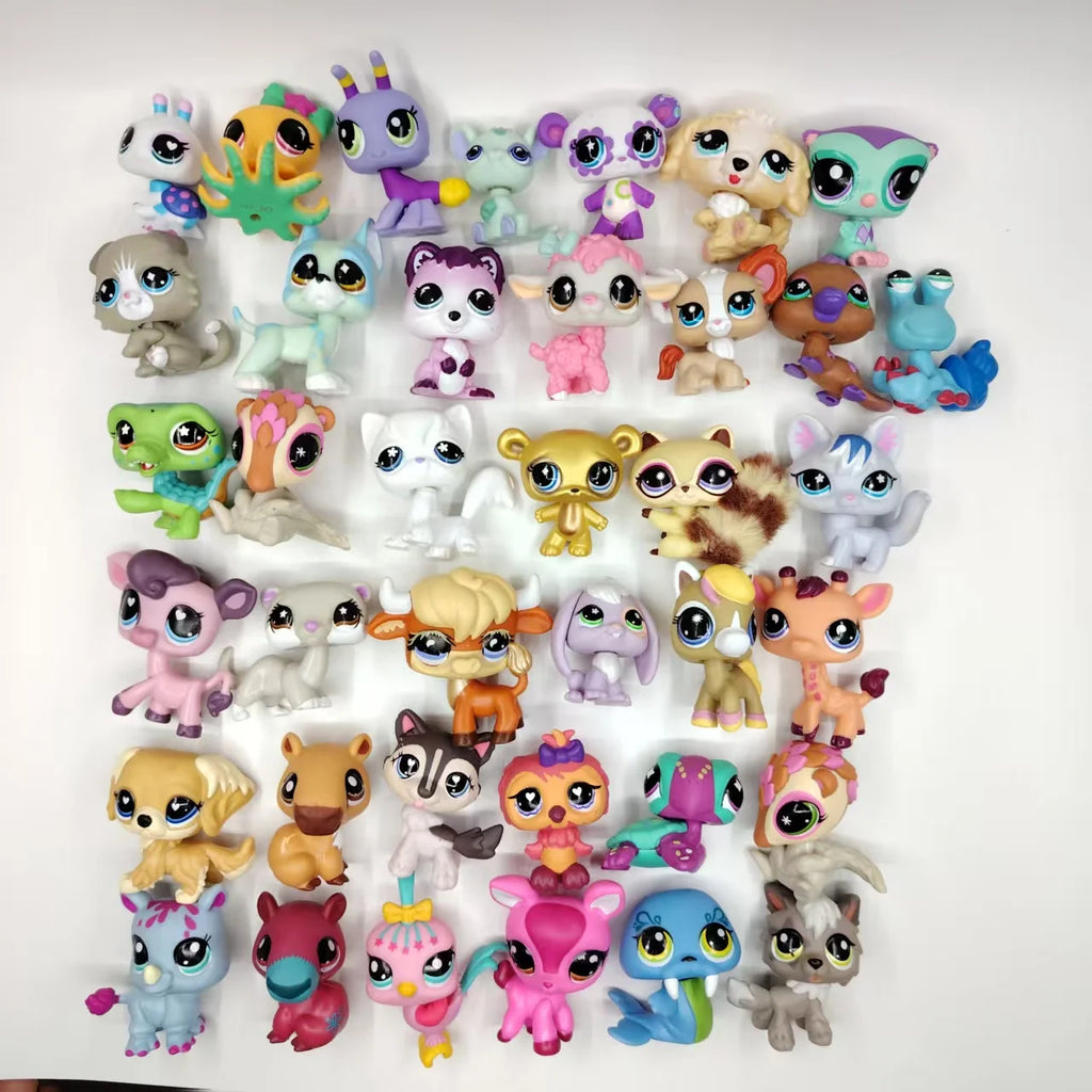 Original LPS Pet Toys Cute Animal Can Shake Head Kitten Collection Toys for Girls Christmas Birthday Gift