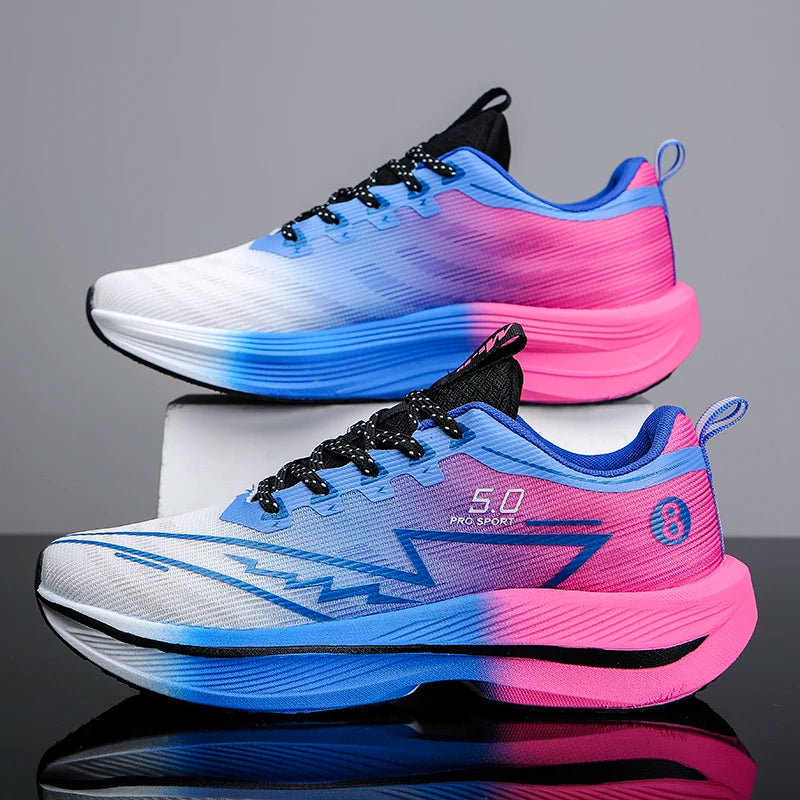 Men Casual Sports Running Shoes Carbon Board Marathon Training Breathable Women's Jogging Athletic Nonskid Walking Sneakers